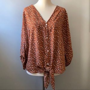 [Size L] West Kei Stitch Fix Animal Print Blouse